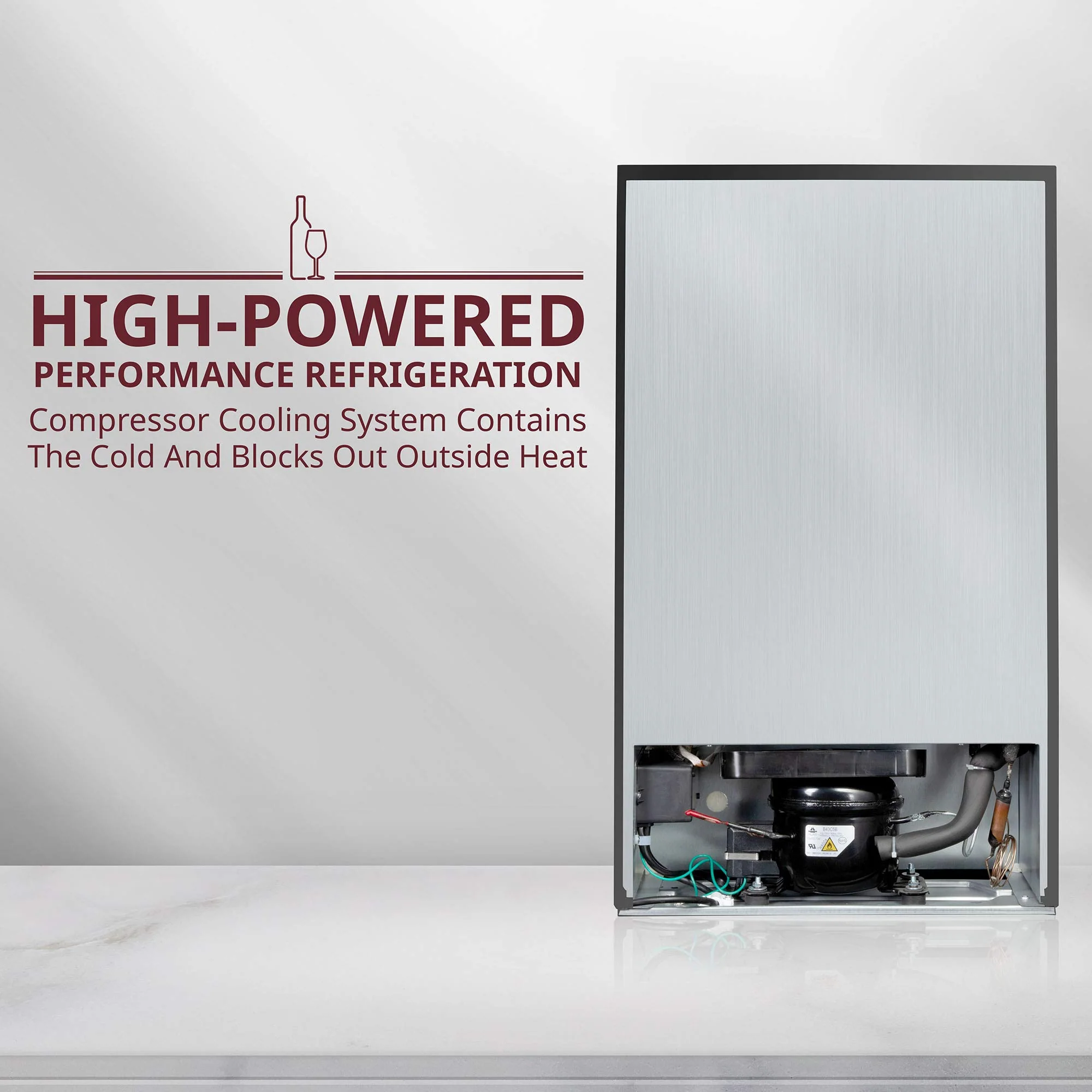 SCHMECKE 33 Bottle Dual Zone Wine Cooler Refrigerator